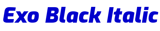 Exo Black Italic font
